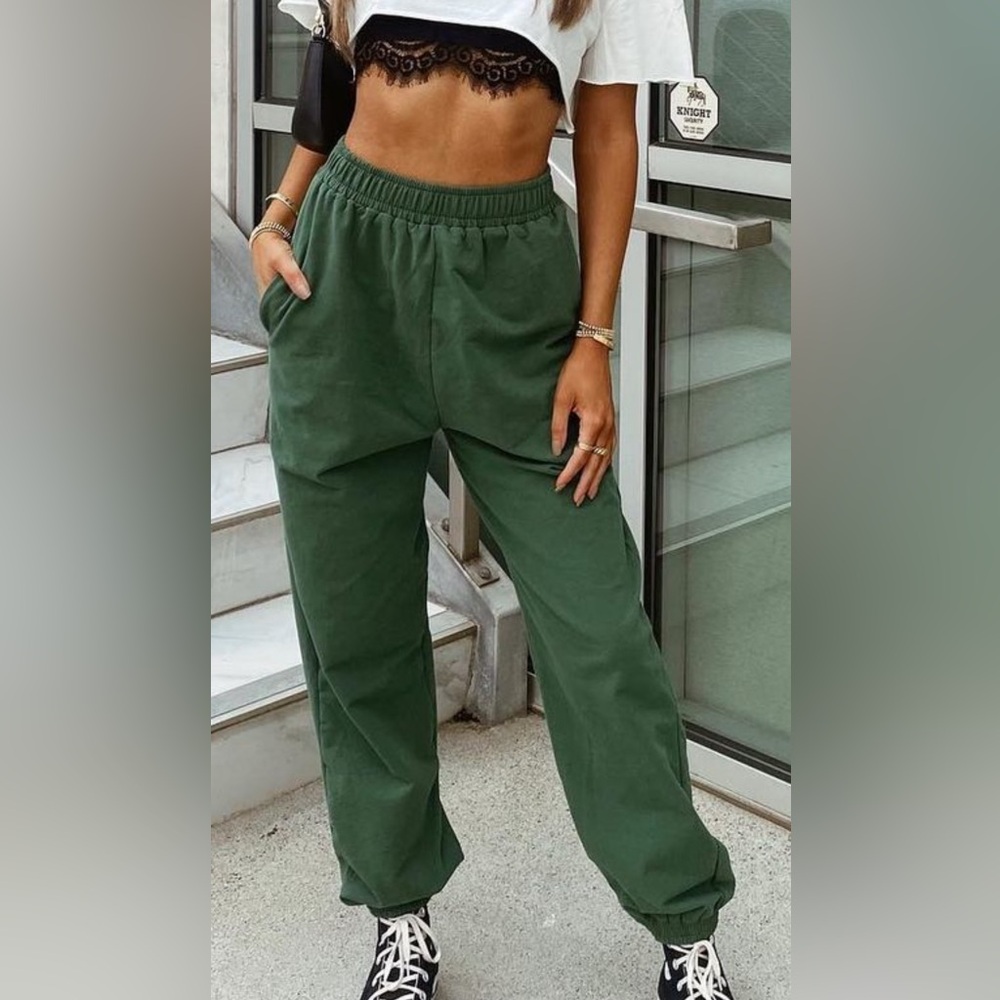 Missguided Olive Jogger Pants